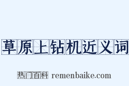 草原上钻机近义词是什么意思的图片